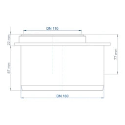 POLOPLAST PO Übergangsrohr kurz POLO-KAL DN 160/110   – 02878