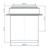 POLOPLAST PO Transition Pipe Short POLO-KAL DN 50/40 – 02330