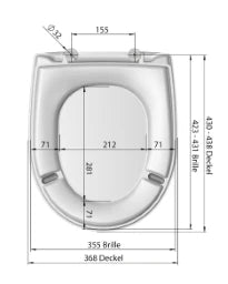 MKW MKW Aquila Plus Toilet Seat with Lid, White with Metal Hinge – A900-0201