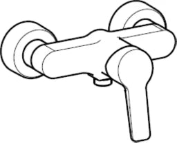 HANSA Hansa Twen Brausemischer mit Vollhebel, chrom   – 4025  018 3 00 61