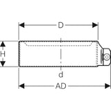 GEBERIT GE Haltekralle fuer Silent-PP und Silent-Pro, d90mm  – 390.408.14.1