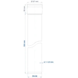 POLOPLAST PO Single-Socket Pipe POLO-KAL 3S DN 90/500 – 102412