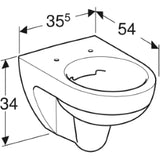 GEBERIT SANITARY Geberit Renova Rimless Washdown WC, wall-hung, white – 203050000