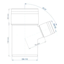 POLOPLAST PP Branch Y-Fitting POLO-KAL XS DN 110/50/67Degree – 102225
