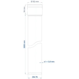 POLOPLAST PO Single Socket Pipe POLO-KAL 3S DN 75/3000 – 102426