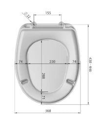 MKW MKW Euro 3000 Plus Toilet Seat without Lid White with Plastic Hinge – B100-1101