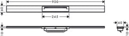 HANSGROHE HG RainDrain Flex Duschrinne 900 mm kürzbar zur freien Montage BST   – 56045800