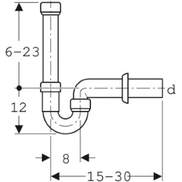 GEBERIT GE Pre-assembled drain in PP for washing machine and dishwasher, d 50, white 152702 – 152.702.11.1