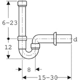 GEBERIT GE Pre-assembled drain in PP for washing machine and dishwasher, d 50, white 152702 – 152.702.11.1