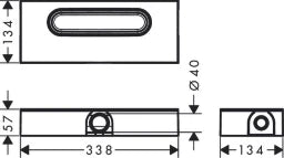 HANSGROHE HG uBox Universal GK for Shower Channels Drain Housing for Flat Installation - 01000180