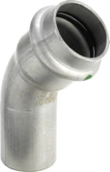 VIEGA Viega Bogen 45 Grad mit SC Sanpress Inox 2326.1 in 28mm Edelstahl   – 435 417