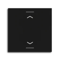 MDT Wippe für KNX Taster Light 55 1-fach, Schwarz matt, Jalousie  – BE-TAL55W106.A1