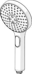 HANSA Hansa Hand Shower Hansaactivejet 8433 0100 3-spray grey/chrome – 8433 0100