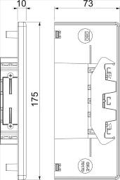 OBO End Fitting 70x170mm Polyvinyl Chloride Pure White RAL 9010 – 6274770
