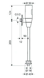 SCHELL SCHELL Infrarot-Urinal-Spülarmatur SCHELLTRONIC 9 Volt chrom  – 01 113 06 99