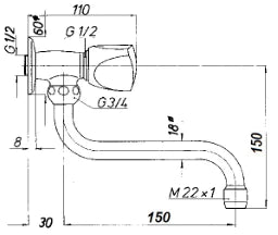 SCHMIEDL GS Schwenkventil 1/2"   – GS0800P