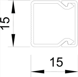 OBO Wall and Ceiling Trunking with Base Perforation 1 5x15x2000 Polyvinyl Chloride Pure White RAL – 6191002