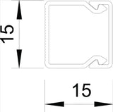 OBO Wall and Ceiling Trunking with Base Perforation 1 5x15x2000 Polyvinyl Chloride Pure White RAL – 6191002