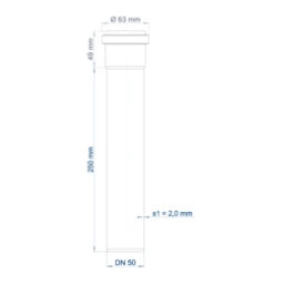 POLOPLAST PO Socket Pipe POLO-KAL NG DN 50/250 – 02021
