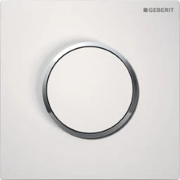 GEBERIT GE Urinal Control Type 10 Manual Pneumatic, Round, White/Chrome, Plastic – 116.015.KJ.1
