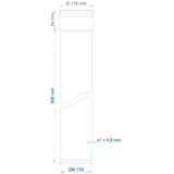 POLOPLAST PO Steckmuffenrohr POLO-KAL 3S DN 110/500  – 102432
