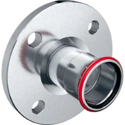 GEBERIT GE Mapress C-Stahl Flansch PN6 Pressmuffe d42mm verzinkt  – 23747