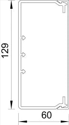 OBO Wand- und Deckenkanal mit Bodenlochung 6 0x130x2000 Polyvinylchlorid reinweiß RAL  – 6191223