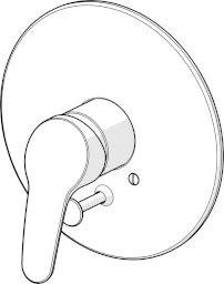 HANSA Hansa Mix Exposed Part for Bathtub and Shower Mixer, chrome – 0184 9183