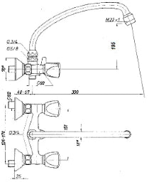 SCHMIEDL GS WT Tub and Shower Mixer 1/2" Atmos Glasklar – GS1440