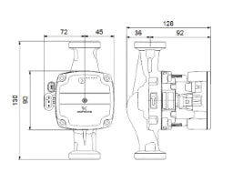 GRUNDFOS Grundfos High-efficiency Circulator Pump ALPHA Solar 15-75 PN10 G1 130mm 1x230V – 98989298