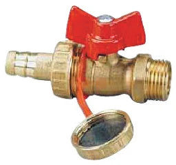 HERZ KFE-cock with hose nozzle and union nut PN12 3/4" Fig.2512(02) – 1251202