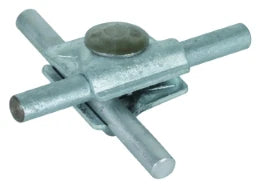 DEHN MV Clamp St/tZn for Rd 8-10mm with flat/round screw M10x35mm and nut – 390060