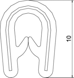 OBO Edge Protection Strip for Sheet Metal Polyvinyl Chloride Black – 6072909