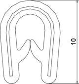 OBO Edge Protection Strip for Sheet Metal Polyvinyl Chloride Black – 6072909