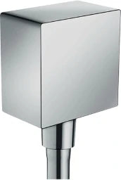 HANSGROHE HG Wall Outlet DN15 Fixfit Square with Non-Return Valve chrome – 26455000