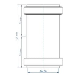POLOPLAST PO Double Socket POLO-KAL NG DN 50 – 02302