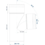 Poloplast PO Branch POLO-KAL XS DN 110/110/87Degree – 102232