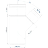 POLOPLAST PP Branch POLO-KAL XS DN 75/50/45Degree – 102218
