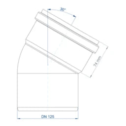 POLOPLAST PO Bogen POLO-KAL NG DN 125/30Grad   – 02151