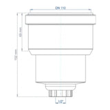 POLOPLAST PO condensate connection with socket POLO-KAL DN 110 / 1/2" – 03716
