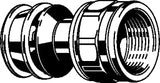 VIEGA Viega transition piece with SC Raxofix 5312 in 16mm x Rp3/4 silicon bronze – 646 165