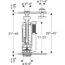 GEBERIT GE Keramik-Spuelgarnitur 1-Menge d40mm   – 282.050.21.2