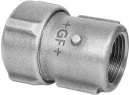 FISCHER GEORG FITTINGS Primofit Transition Fitting with Internal Thread, 3/8" for Steel Pipes, black – 775217050