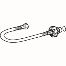 GEBERIT GE Panzerschlauch 3/8 Zoll, L300 Fuellventil Typ380, WA hinten Mitte   – 240.989.00.1