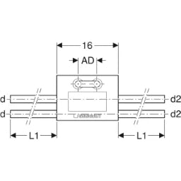 GEBERIT GE FlowFit Connection Box Type T d20 x 16 x 20mm – 619.371.00.1