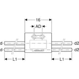 GEBERIT GE FlowFit Connection Box Type T d20 x 16 x 20mm – 619.371.00.1