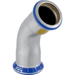 GEBERIT GE Mapress Stainless Steel Gas Elbow 45 Deg. d76.1mm - 34447