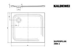 KALDEWEI Kaldewei Superplan Shower Tray without Support 80x90x2.5 – 447800010001