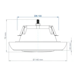 POLOPLAST PO Abluftventil POLO-KWL DN 100, Verteilsystem DN 75   – 02917