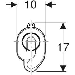 GEBERIT GE Urinal Trap with Horizontal Outlet for Caprino 152945 – 152.945.11.1